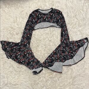 Horror character Bell Sleeve Crop Top